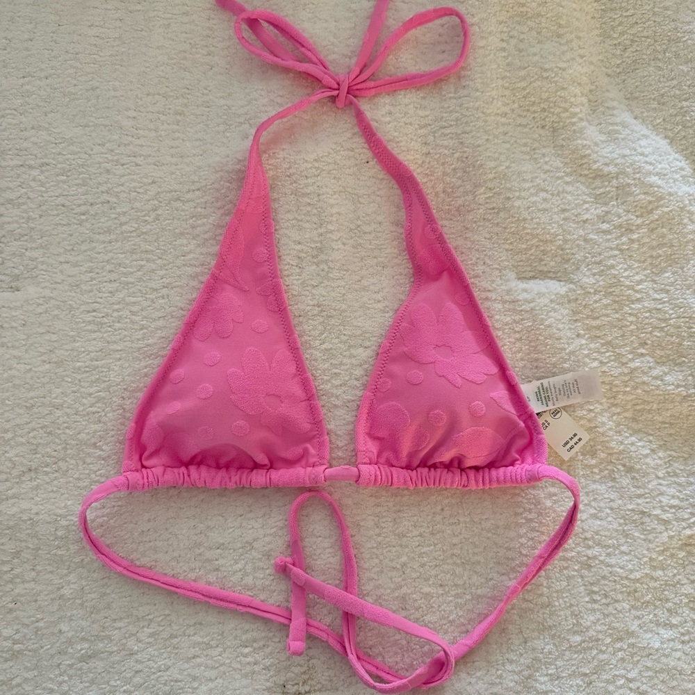Aerie Terry Triangle Bikini Top